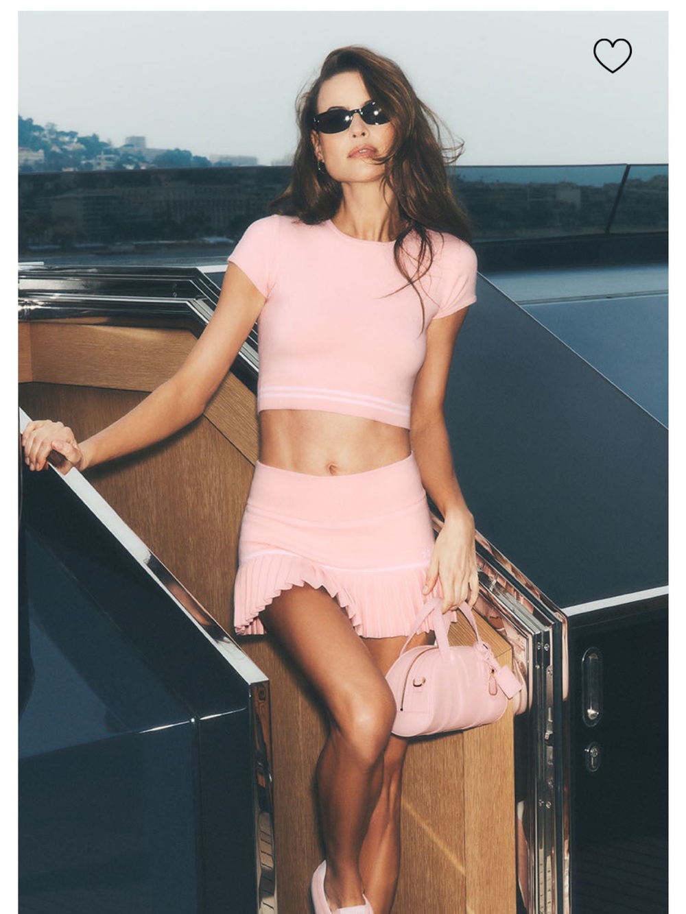 ALO Yoga Pastel Pink Pleated Mini Skirt